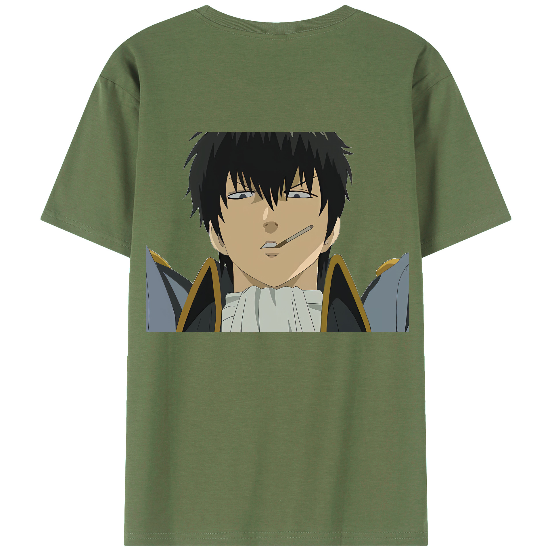 （画像用） ぎんたま 坂田銀時（さかたぎんとき） 神楽 志村新八（しむら しんぱち） GINTAMA Sakata Gintoki Kagura Shimura Shinpachi 綿100％ メンズ半袖Tシャツ（バックプリント） 通気性